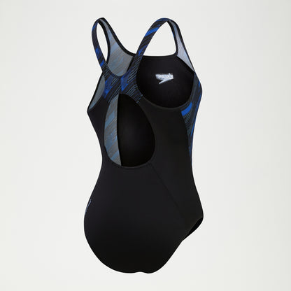 HyperBoom Muscleback Swimsuit Black/Blue | Speedo