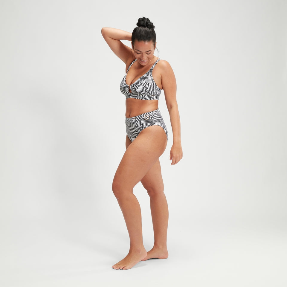 Shaping Printed High Waisted Brief Black/White | Speedo