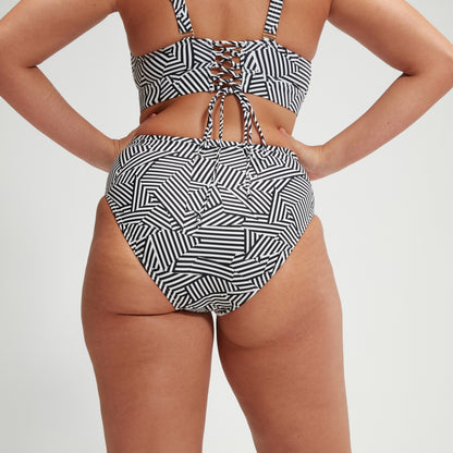 Shaping Printed High Waisted Brief Black/White | Speedo
