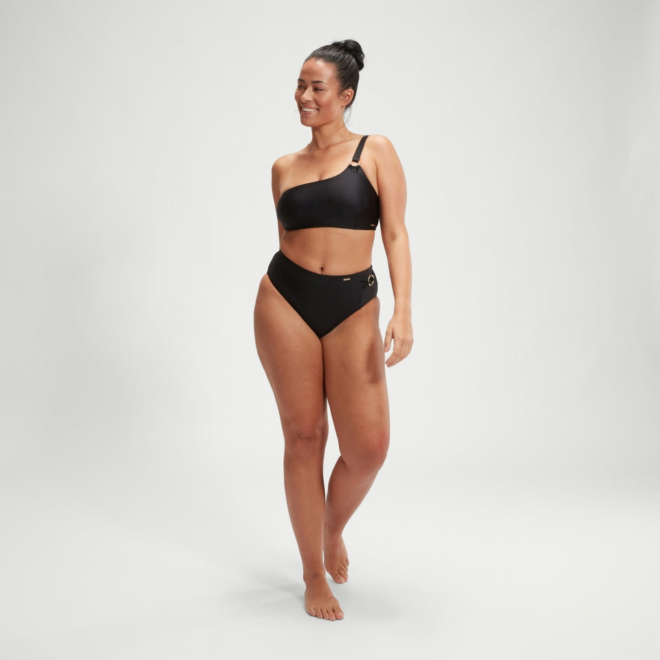 Shaping Asymmetric Bikini Top Black | Speedo