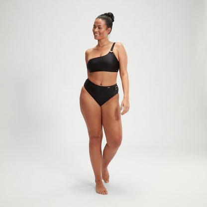 Shaping Asymmetric Bikini Top Black | Speedo