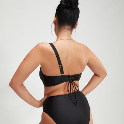 Shaping Asymmetric Bikini Top Black | Speedo