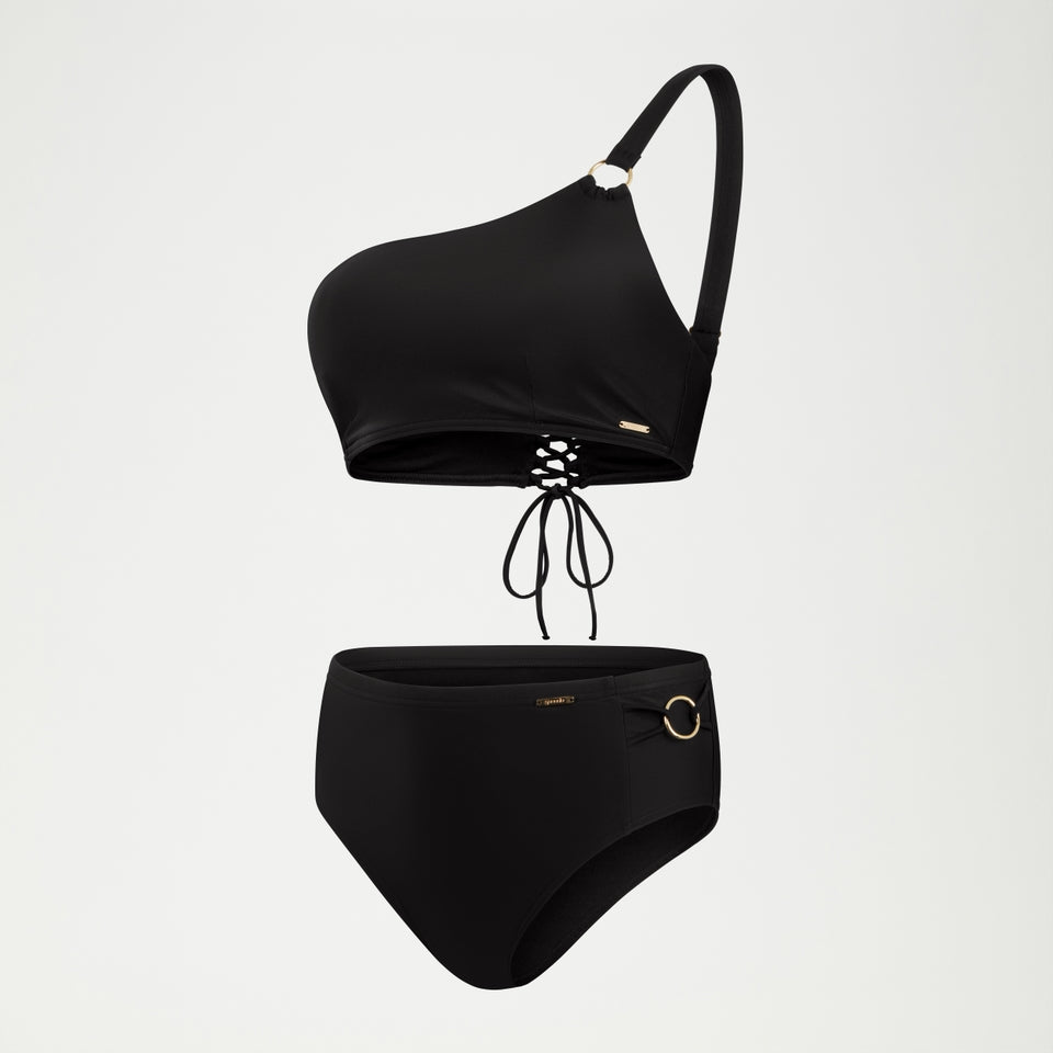Shaping Asymmetric Bikini Top Black | Speedo