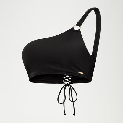 Shaping Asymmetric Bikini Top Black | Speedo