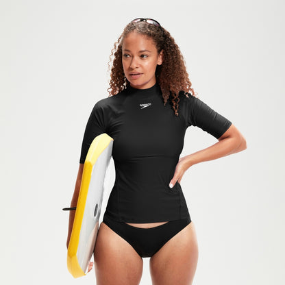 Short Sleeve Rash Top Black | Speedo