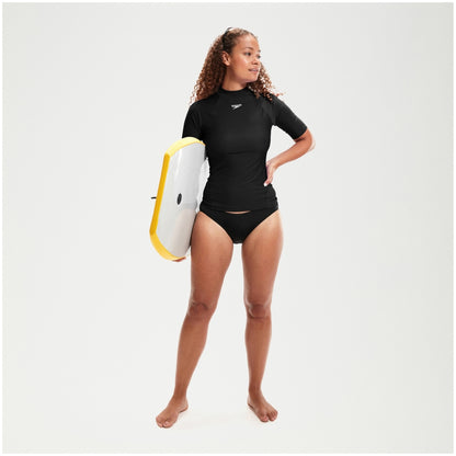 Short Sleeve Rash Top Black | Speedo