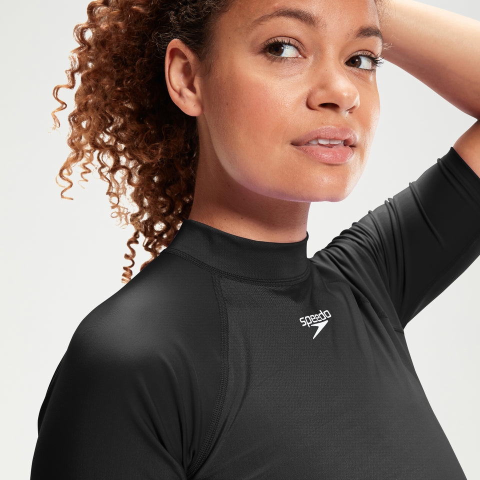 Short Sleeve Rash Top Black | Speedo