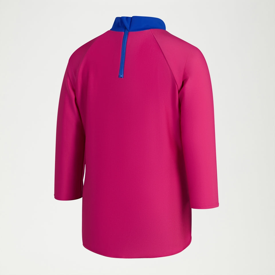 Girls Digital Long Sleeve Rash Top Pink/Blue | Speedo