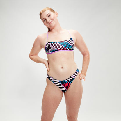 Club Training Allover Digital Hipster Bikini Bottom Black/White/Red | Speedo