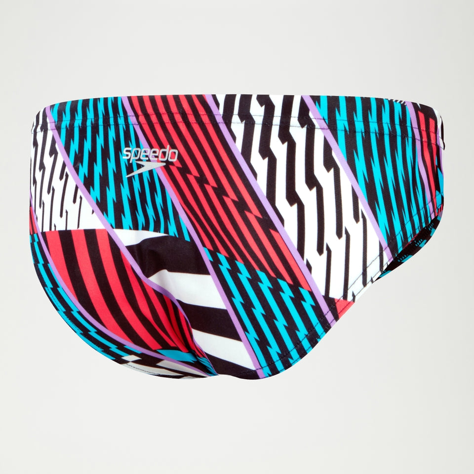Club Training Allover Digital Hipster Bikini Bottom Black/White/Red | Speedo
