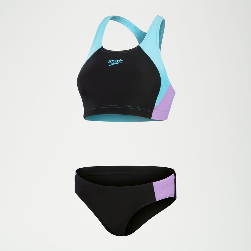 Colourblock Splice Bikini Black/Purple | Speedo