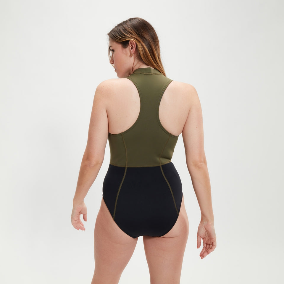 Sleeveless Thermal Swimsuit Black/Green | Speedo