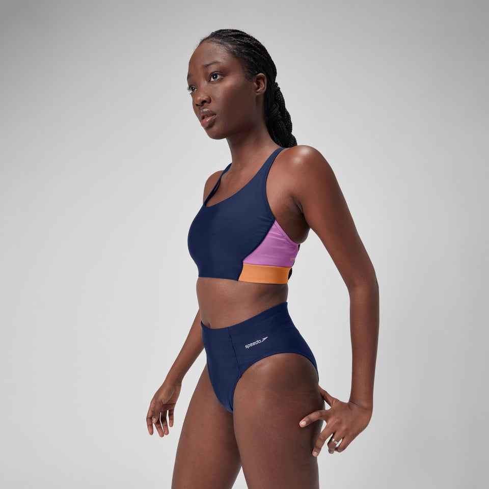 Colourblock Bikini Top Blue | Speedo