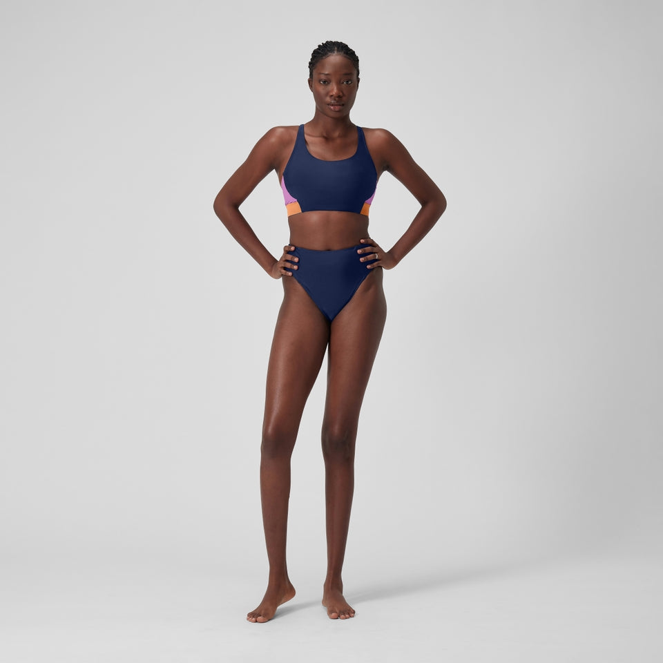 Colourblock Bikini Top Blue | Speedo