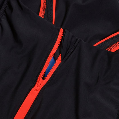 Colourblock Zip Swimsuit Black/Red | Speedo