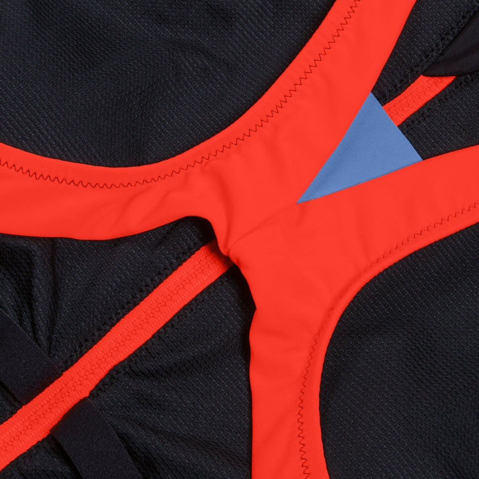 Colourblock Zip Swimsuit Black/Red | Speedo