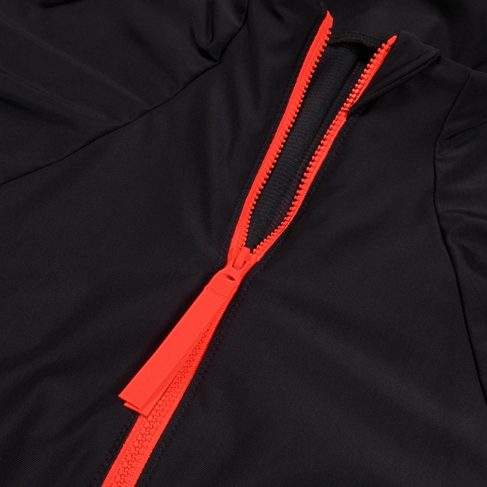 Colourblock Long Sleeve Zip Swimsuit Black/Red | Speedo