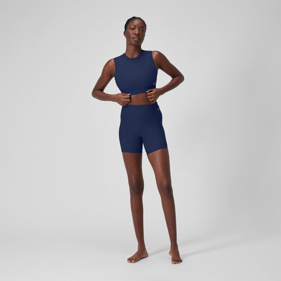 Solid Bikini Top with Mesh Blue | Speedo