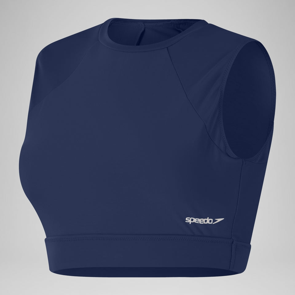 Solid Bikini Top with Mesh Blue | Speedo