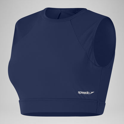 Solid Bikini Top with Mesh Blue | Speedo