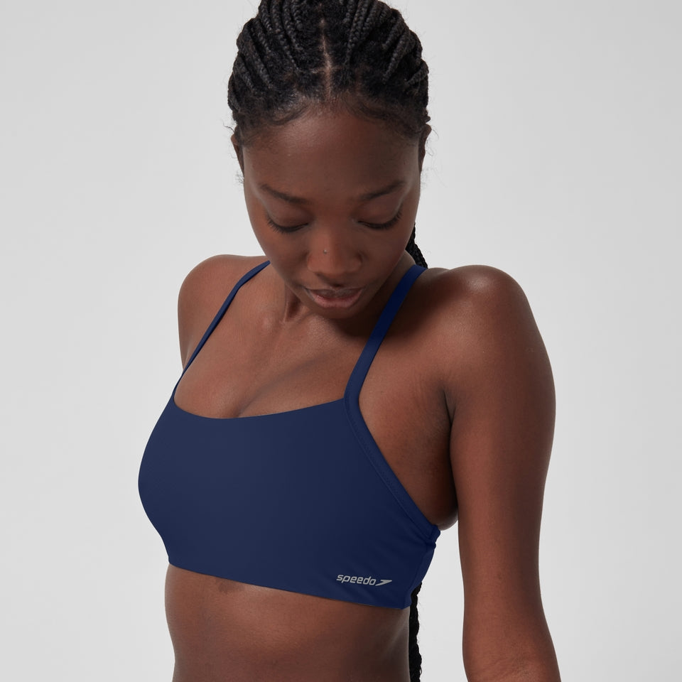 Solid Racerback Bikini Top Blue | Speedo