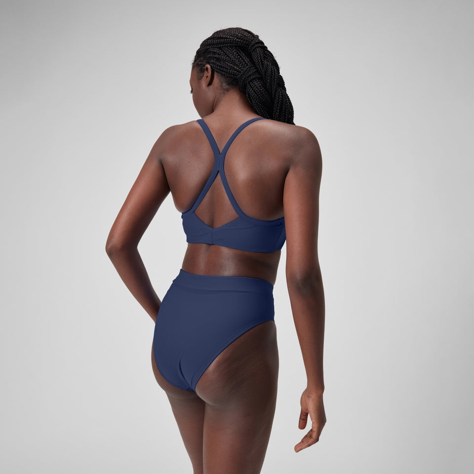 Solid Hi Waist Bottom Blue | Speedo