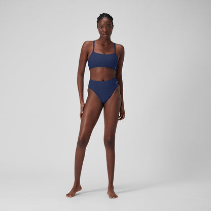 Solid Hi Waist Bottom Blue | Speedo
