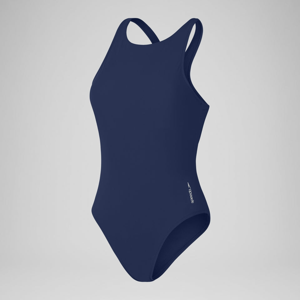 Solid Scoop with Mesh Swimsuit Blue | Speedo