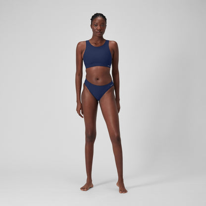 Solid Bikini Top with Mesh Blue | Speedo