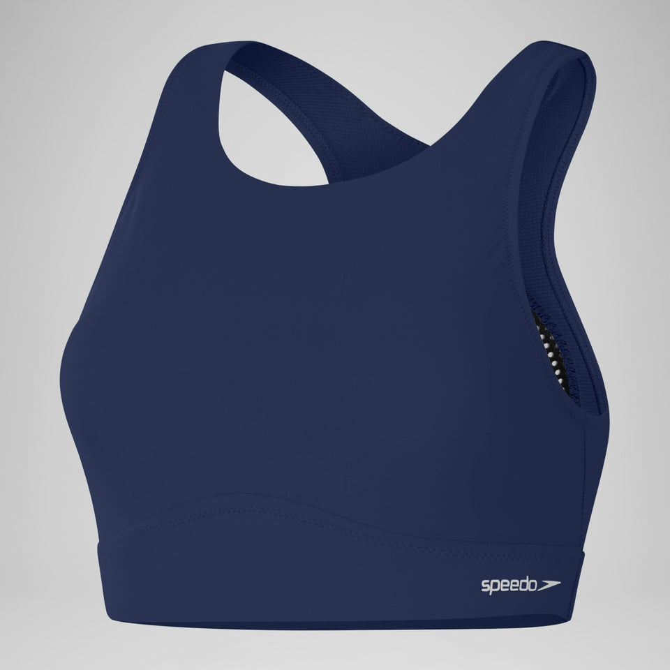 Solid Bikini Top with Mesh Blue | Speedo