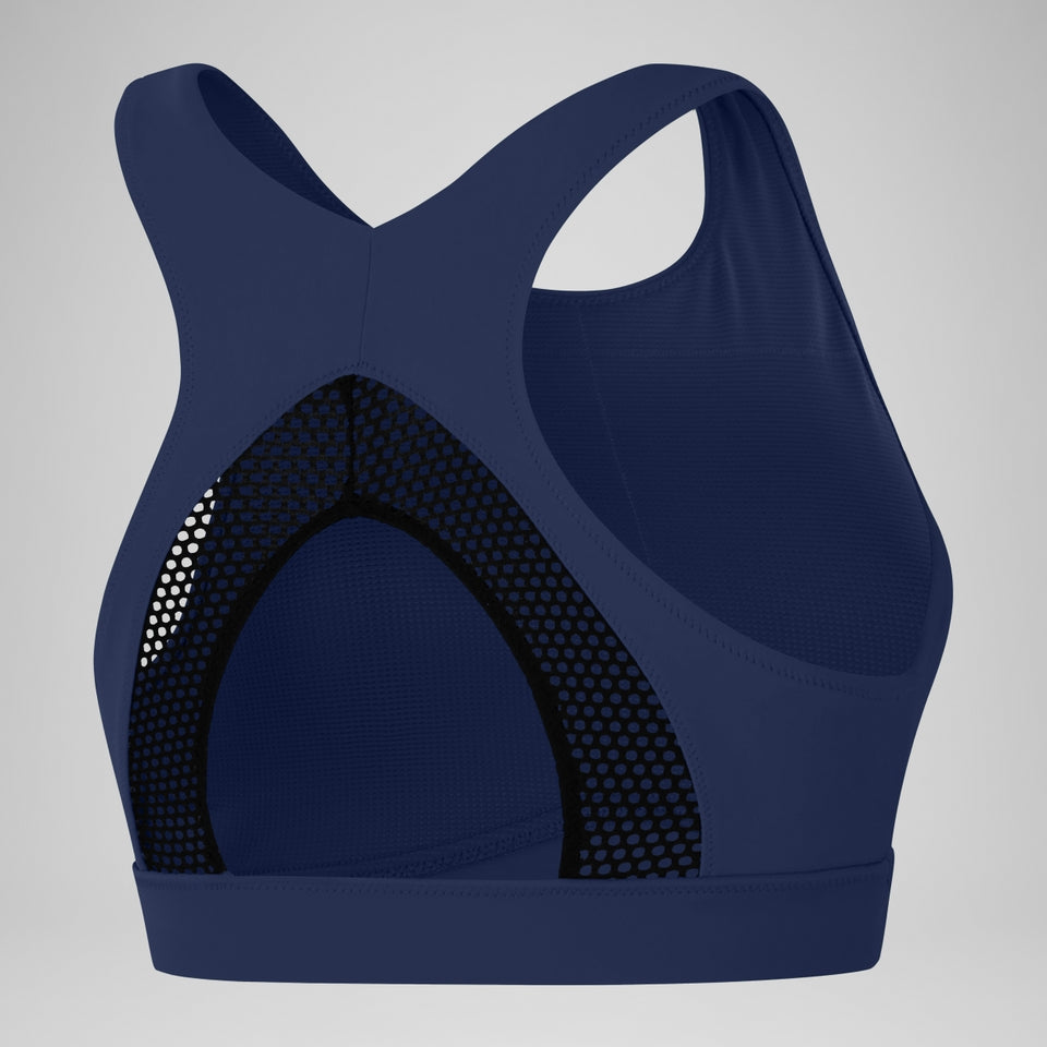 Solid Bikini Top with Mesh Blue | Speedo
