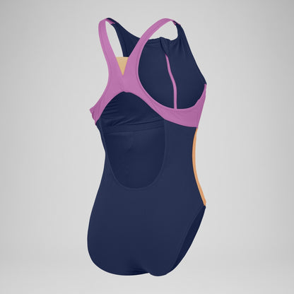 Colourblock Zip Swimsuit Blue | Speedo
