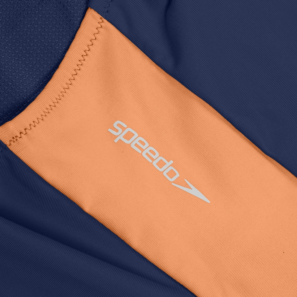 Colourblock Zip Swimsuit Blue | Speedo