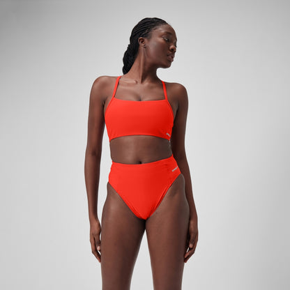 Solid Hi Waist Bottom Red | Speedo