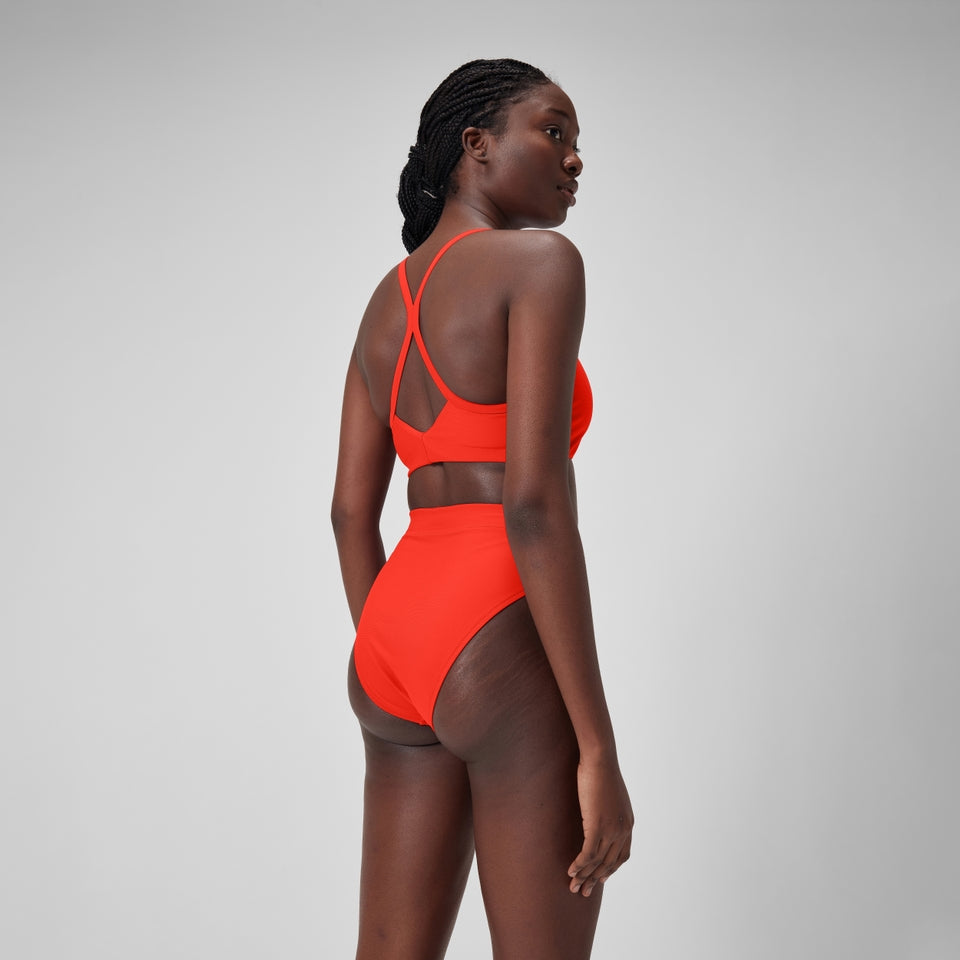 Solid Hi Waist Bottom Red | Speedo