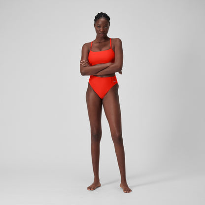 Solid Hi Waist Bottom Red | Speedo