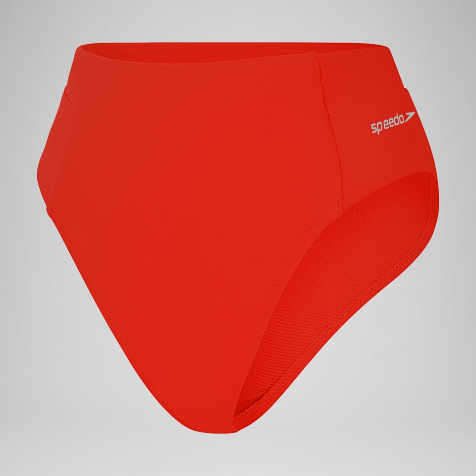 Solid Hi Waist Bottom Red | Speedo