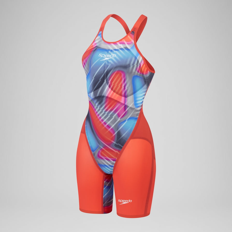 Fastskin LZR Pure Valor 2.0 Openback Kneeskin Red/Blue | Speedo