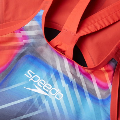 Fastskin LZR Pure Valor 2.0 Openback Kneeskin Red/Blue | Speedo