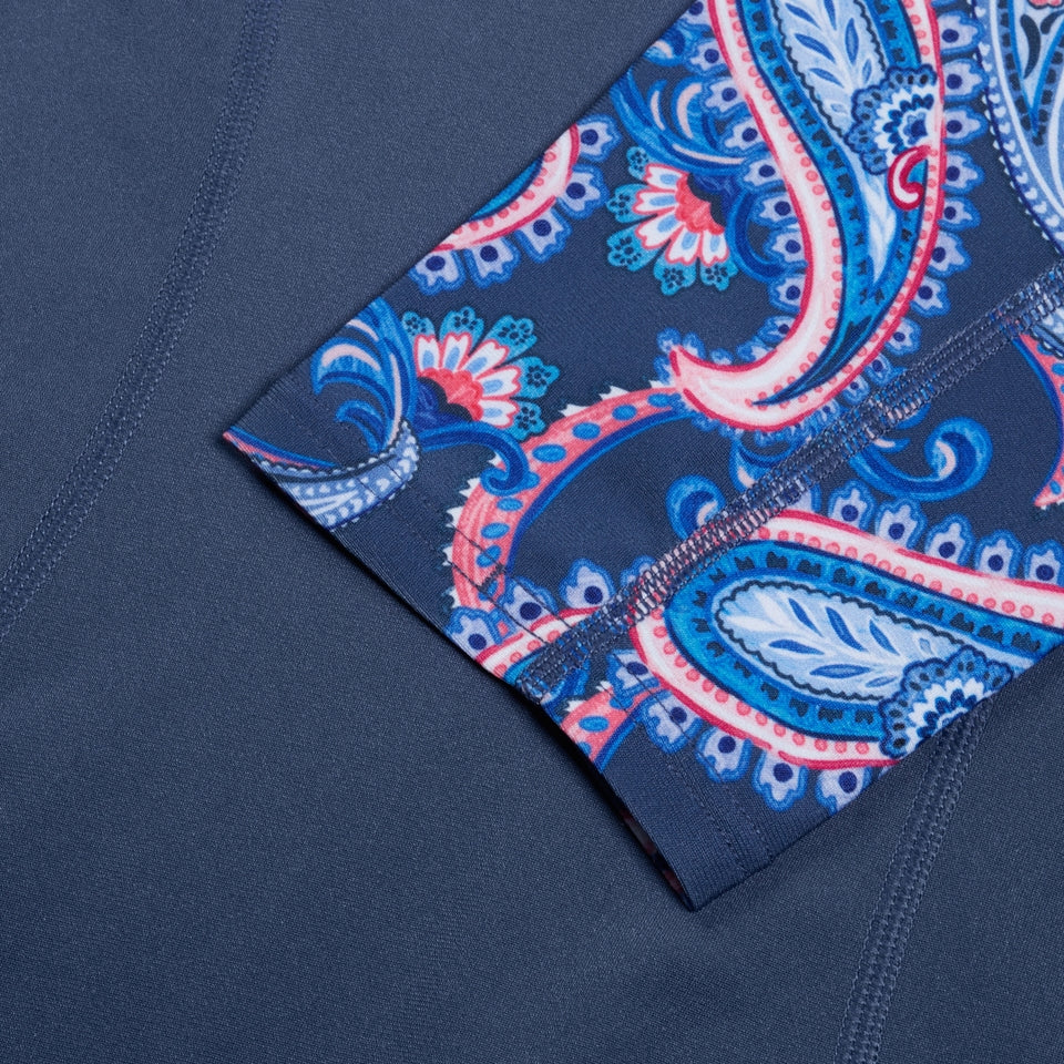 Printed Short Sleeve Rash Top Navy/Blue | Speedo