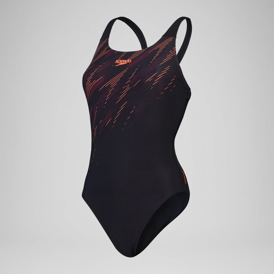 HyperBoom Placement Muscleback Swimsuit Black/Red | Speedo