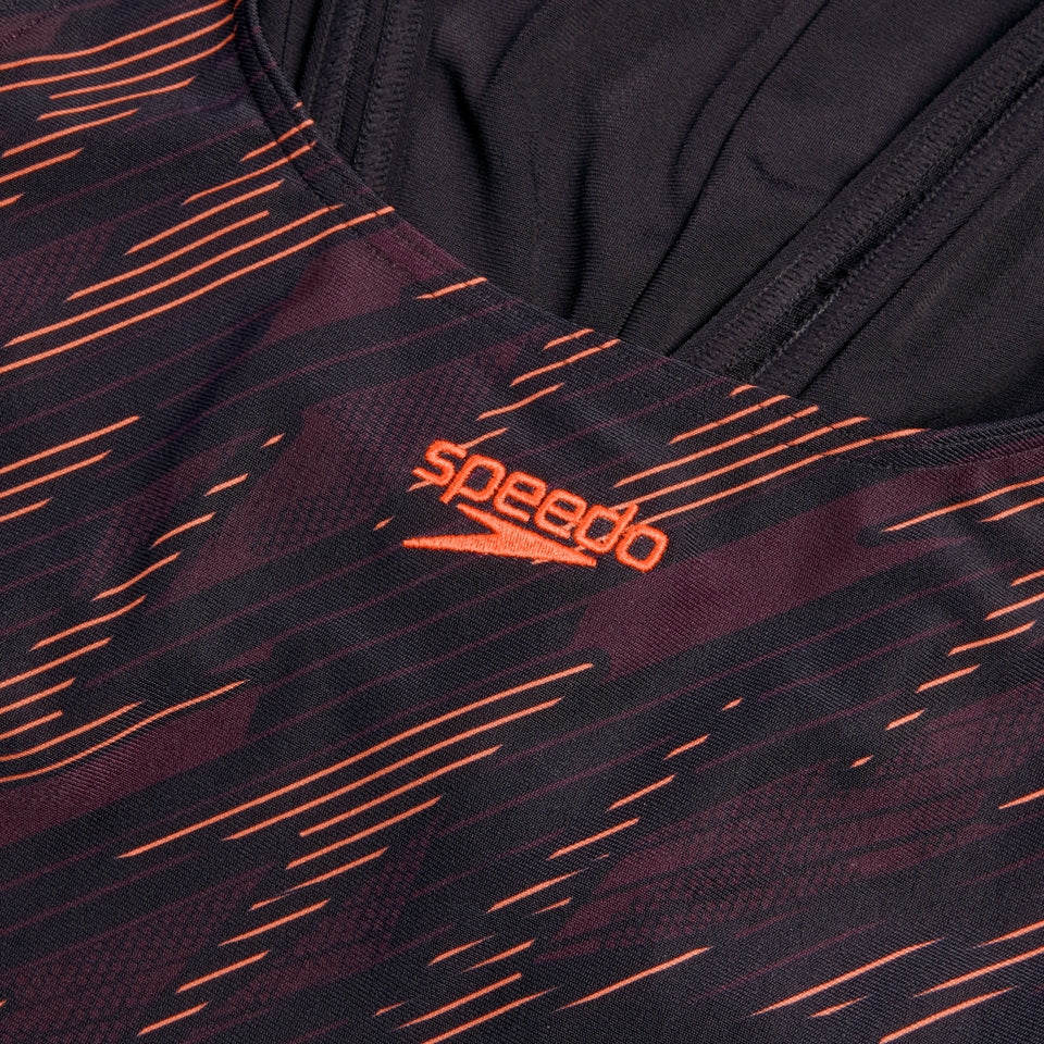 HyperBoom Placement Muscleback Swimsuit Black/Red | Speedo