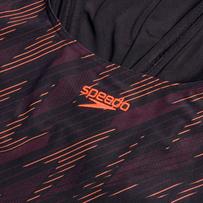 HyperBoom Placement Muscleback Swimsuit Black/Red | Speedo
