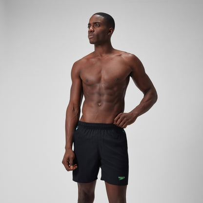 Xpress Lite Panel 16" Swim Shorts Black/Grey | Speedo