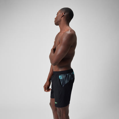 Xpress Lite Panel 16" Swim Shorts Black/Grey | Speedo