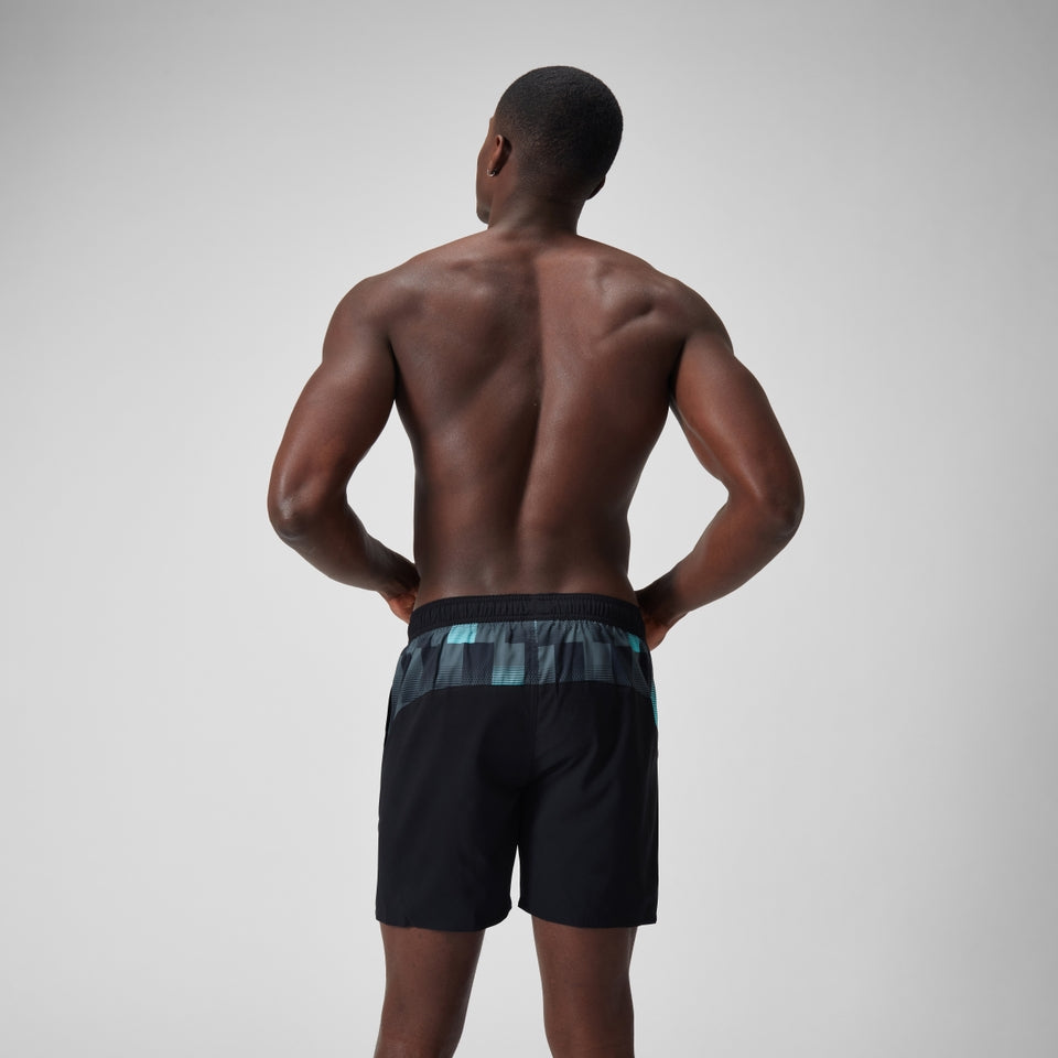 Xpress Lite Panel 16" Swim Shorts Black/Grey | Speedo