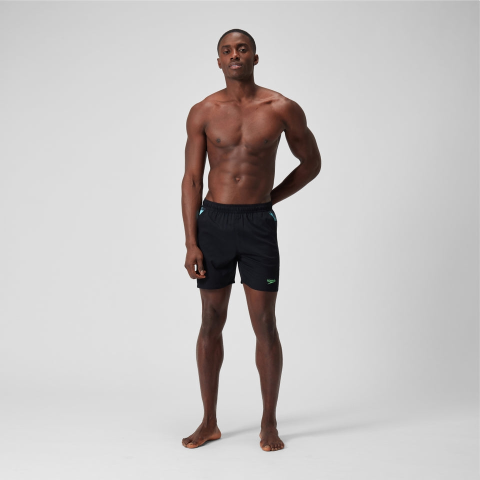 Xpress Lite Panel 16" Swim Shorts Black/Grey | Speedo