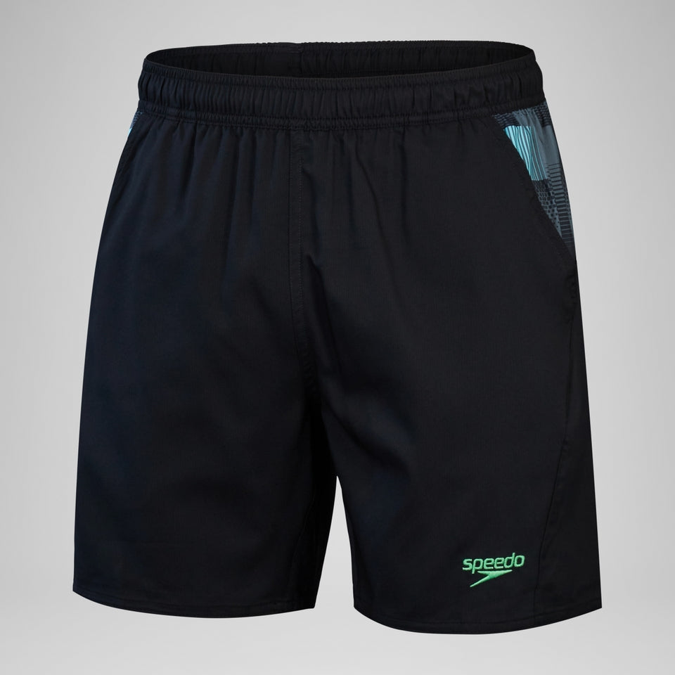 Xpress Lite Panel 16" Swim Shorts Black/Grey | Speedo