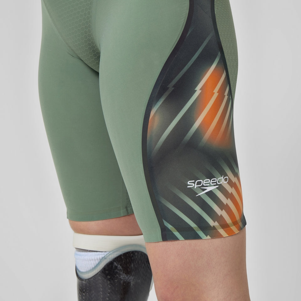 Fastskin LZR Pure Intent 2.0 Closedback Kneeskin Green/Orange | Speedo