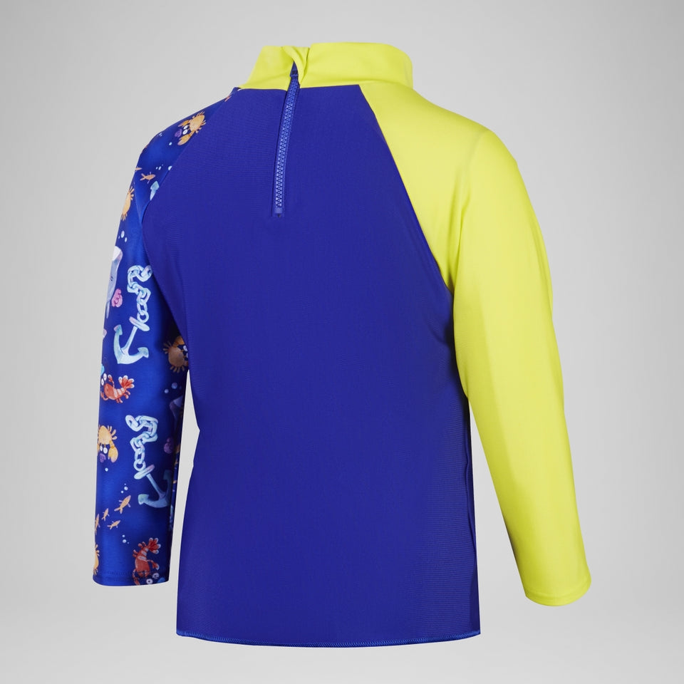 Boys' Digital Long Sleeve Rash Top Blue | Speedo